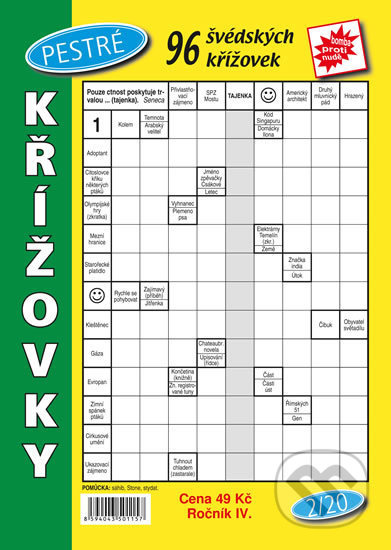Pestré křížovky 2/2020 (96 švédských křížovek) - kniha z kategorie Švédské křížovky pro dospělé