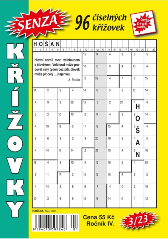 Senza číselné křížovky 3/2023 TELPRES, s.r.o.