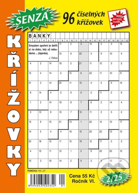 Senza číselné křížovky 2/2025 TELPRES, s.r.o.
