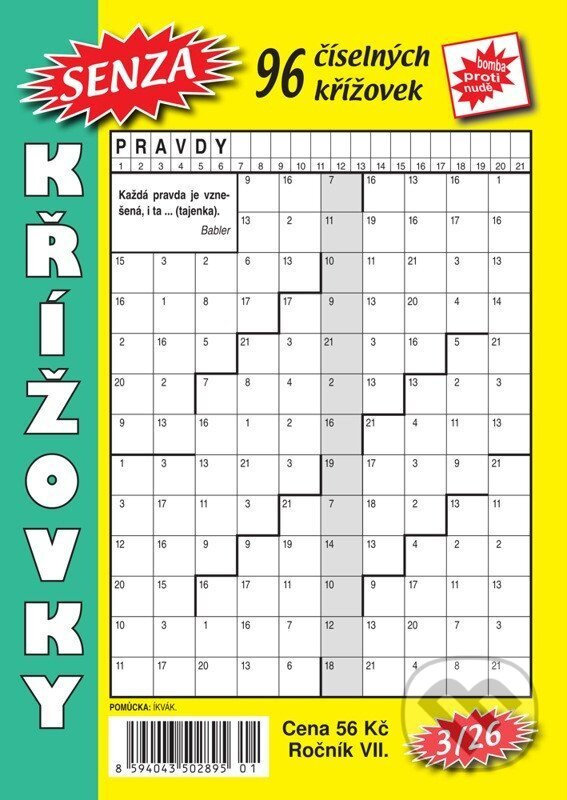 Senza číselné křížovky 3/2026
