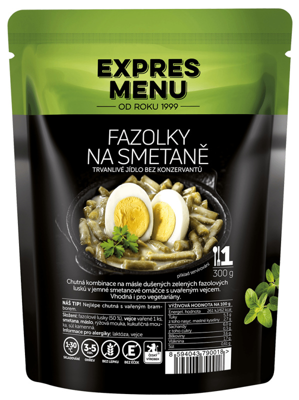 EXPRES MENU Fazolky na smetaně (1 porce 300g)