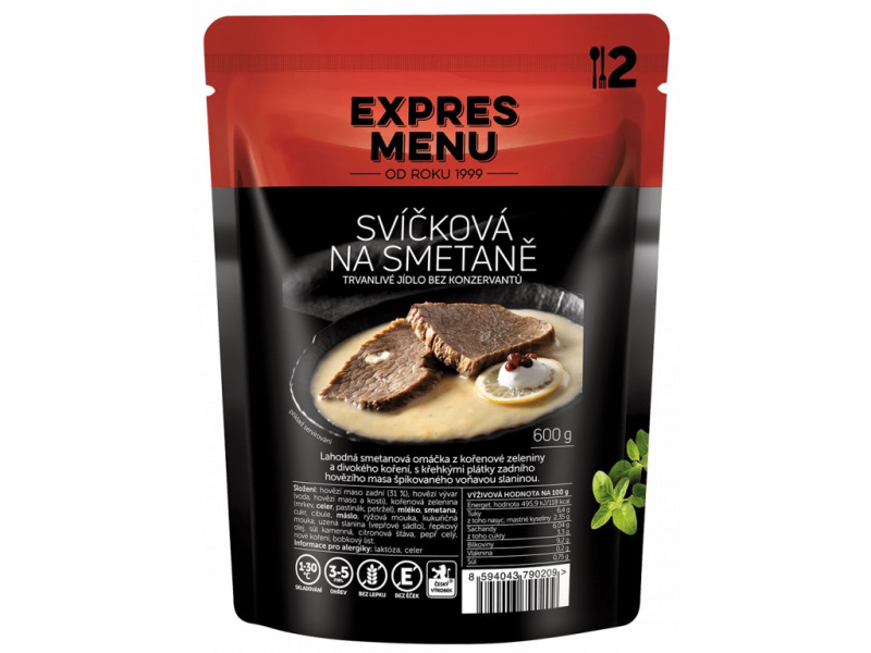 Svíčková na smetaně EXPRES MENU (2 porce)