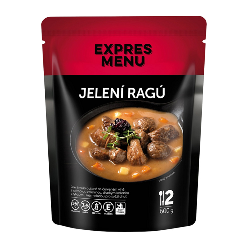 Jelení ragú EXPRES MENU (2 porce)