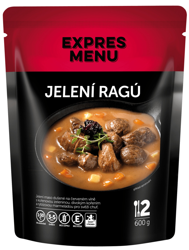 Jelení ragú EXPRES MENU (2 porce)