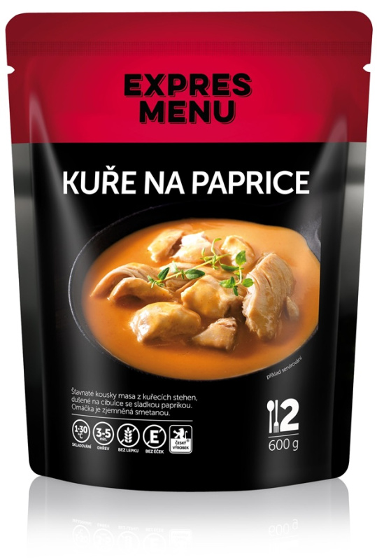 Kuře na paprice EXPRES MENU (2 porce)