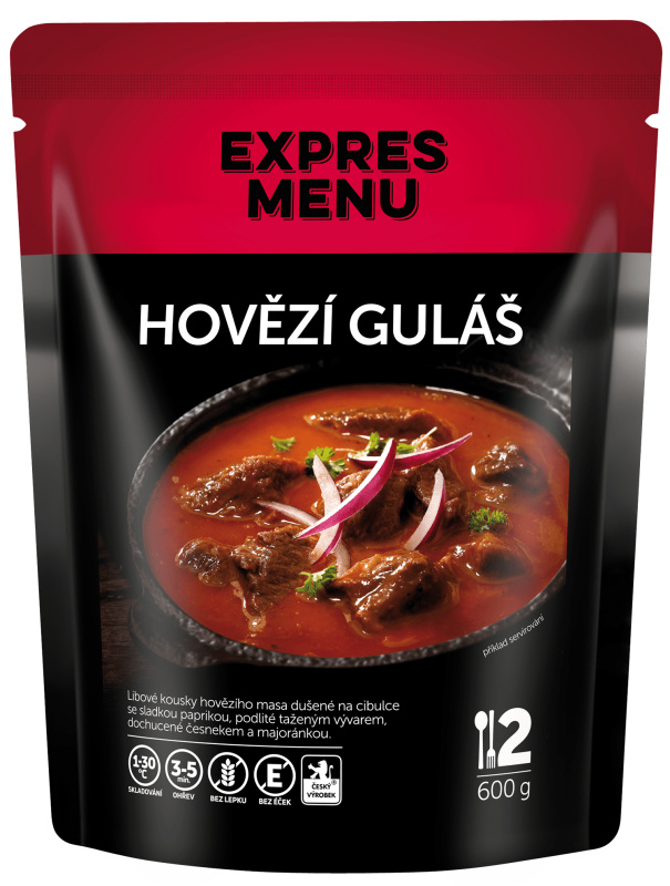Hovězí guláš EXPRES MENU (2 porce)