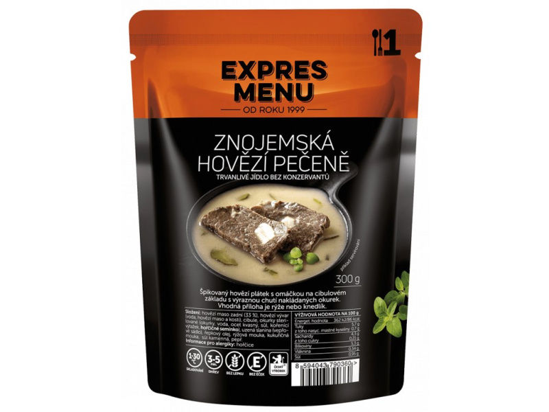 Znojemská hovězí pečeně EXPRES MENU (1 porce)
