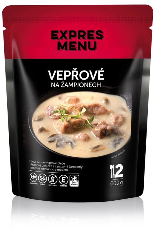 Vepřové na žampionech EXPRES MENU (2 porce)