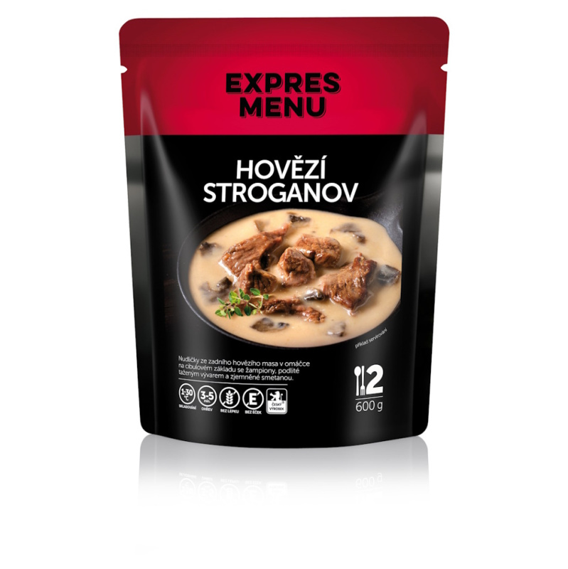 Hovězí Stroganov EXPRES MENU (2 porce)