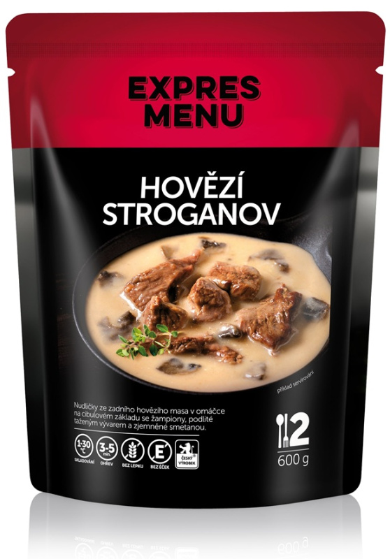 Hovězí Stroganov EXPRES MENU (2 porce)