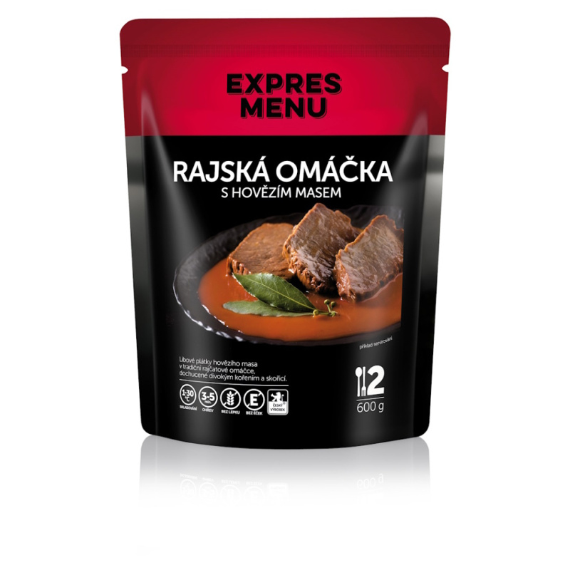 Expres menu Rajská omáčka s hovězím masem 600g