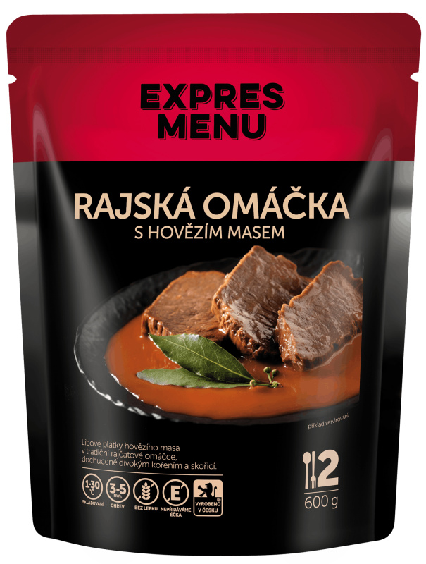Expres menu Rajská omáčka s hovězím masem 600g