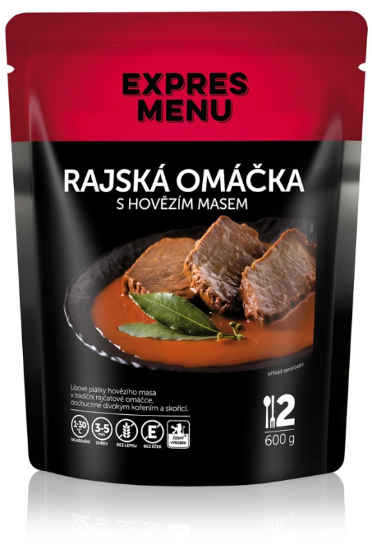 Expres menu Rajská omáčka s hovězím masem 600g