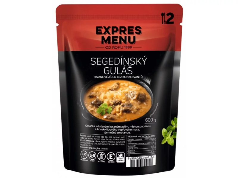 Segedínský guláš EXPRES MENU (2 porce)