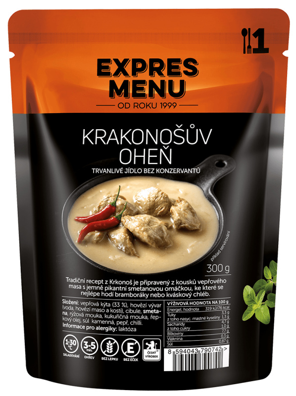 Krakonošův oheň EXPRES MENU (1 porce)