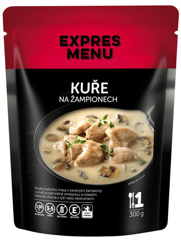 Kuře na žampionech EXPRES MENU (1 porce)
