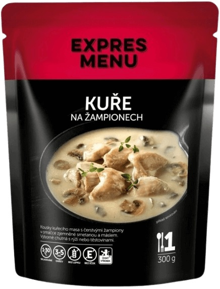Kuře na žampionech EXPRES MENU (1 porce)
