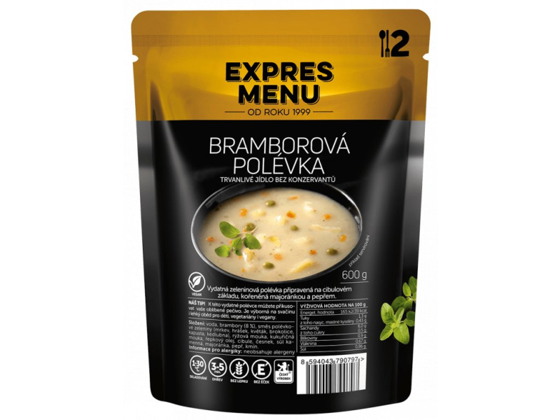 Bramborová polévka EXPRES MENU (2 porce)
