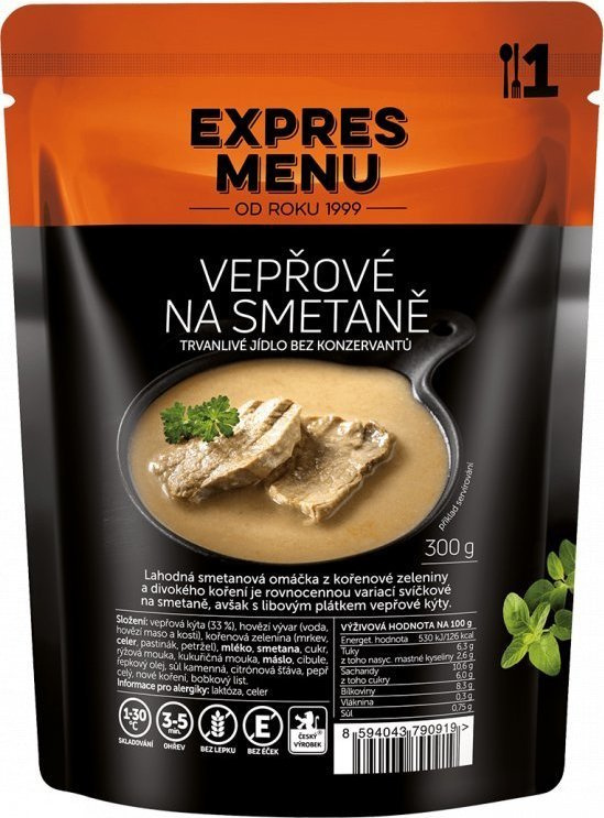 Vepřové na smetaně EXPRES MENU (1porce)