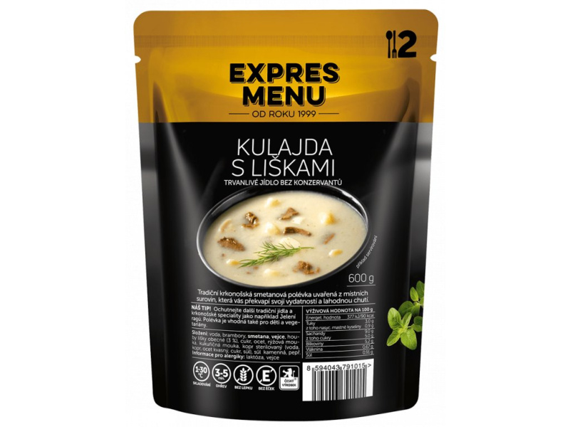 EXPRES MENU Kulajda s liškami (2 porce 600g)