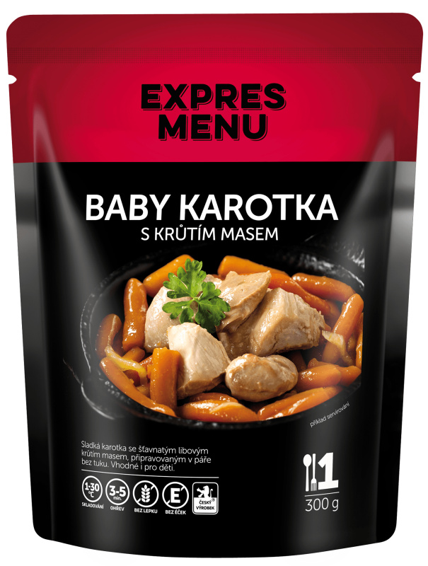 Baby karotka s krůtím masem EXPRES MENU (1 porce)