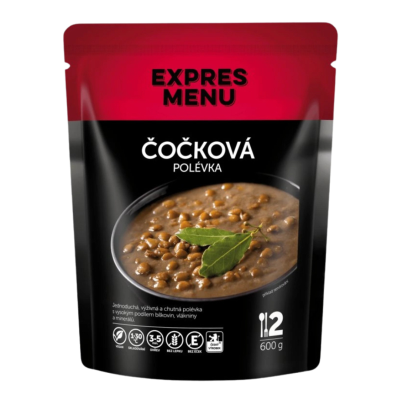 Čočková polévka EXPRES MENU (2 porce)