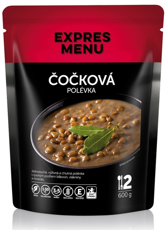 Čočková polévka EXPRES MENU (2 porce)