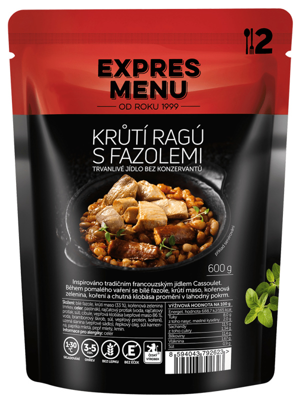 Expres menu Krůtí ragú s fazolemi 600 g