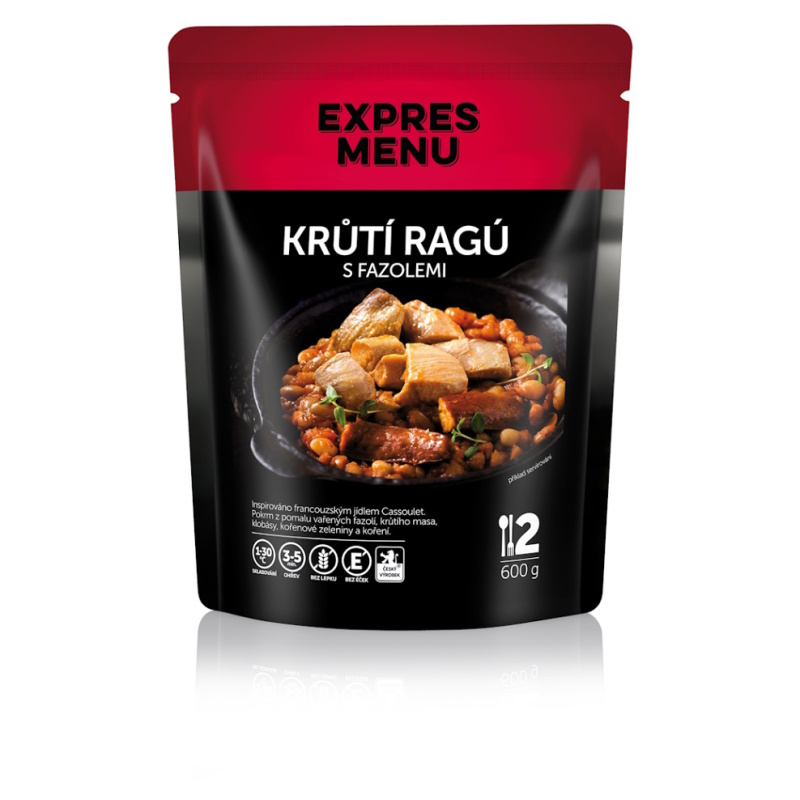 Krůtí ragú s fazolemi EXPRES MENU (2 porce)
