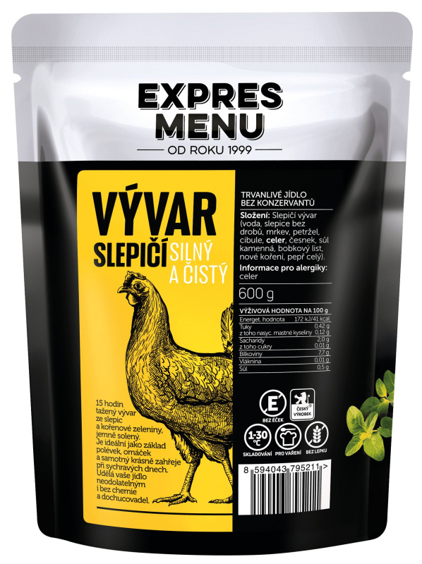 Slepičí vývar EXPRES MENU (2 porce)