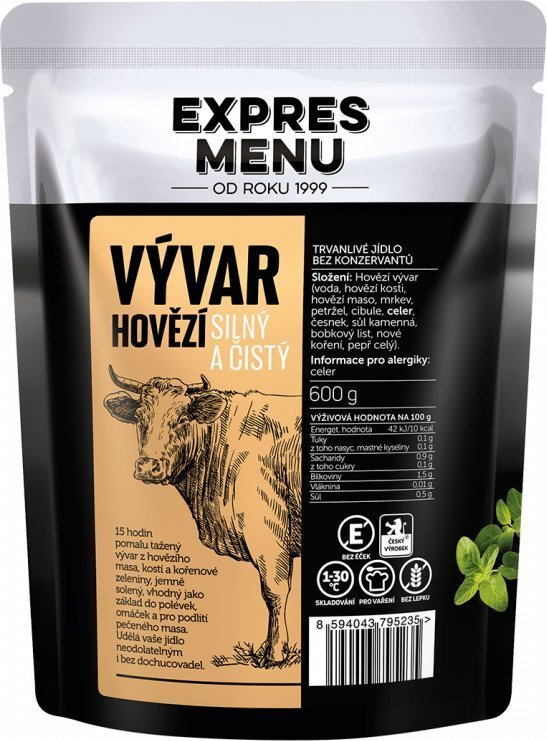 Hovězí vývar EXPRES MENU (2 porce)