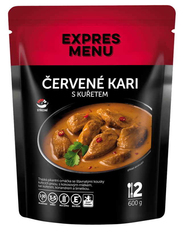 Expres menu Červené kari s kuřetem EXPRESS MENU (2 porce)