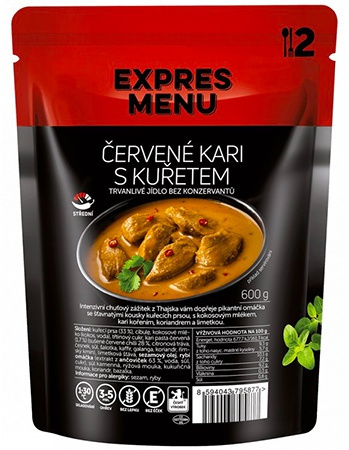 Expres menu Červené kari s kuřetem EXPRESS MENU (2 porce)