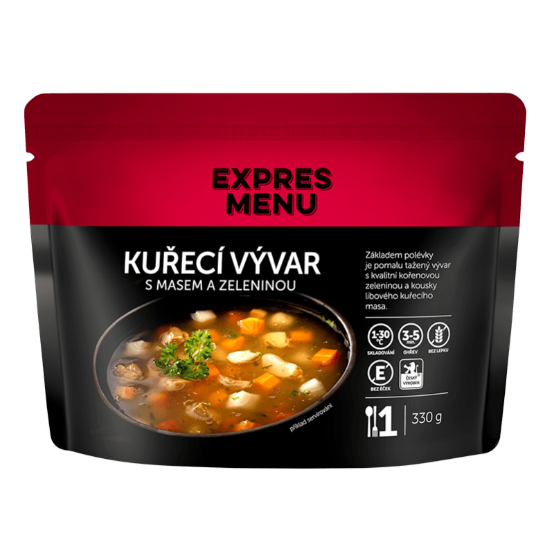 Kuřecí vývar s masem a zeleninou EXPRES MENU (1 porce)