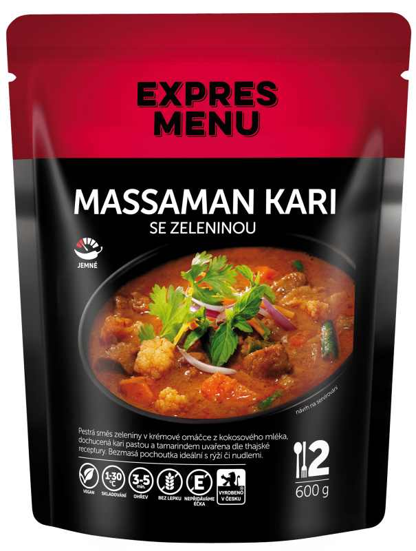 Expres menu Massaman kari se zeleninou (2 porce) - 600g