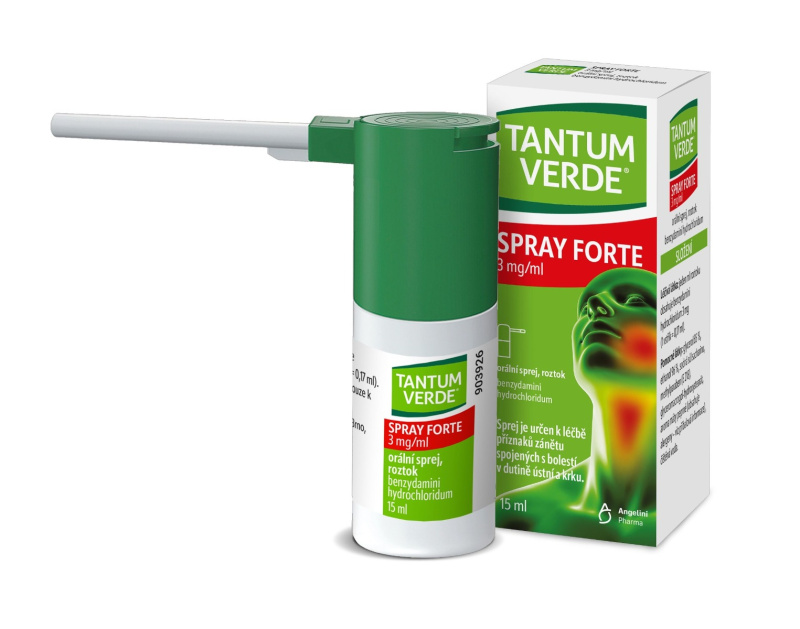 TANTUM VERDE SPRAY FORTE 3MG/ML Orální sprej, roztok 15ML