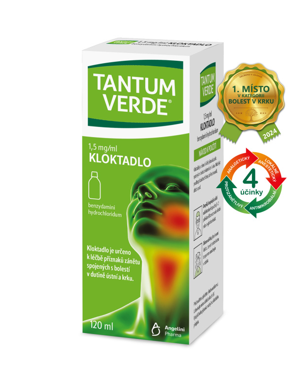 TANTUM VERDE 1,5MG/ML kloktadlo 120ML