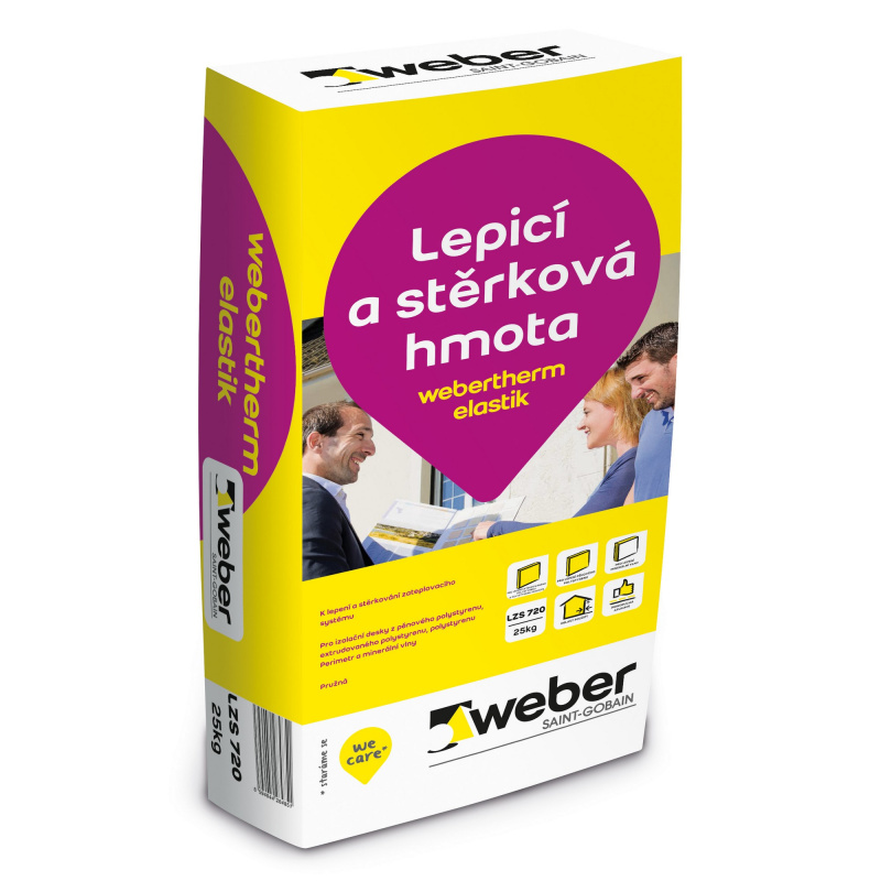 Hmota lepicí a stěrková webertherm elastik 25 kg