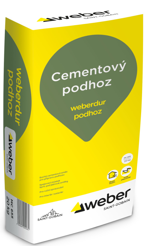 Postřik cementový weberdur podhoz 25 kg