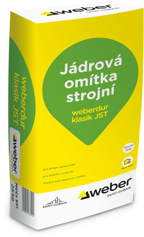 Omítka jádrová weberdur klasik JST 25 kg