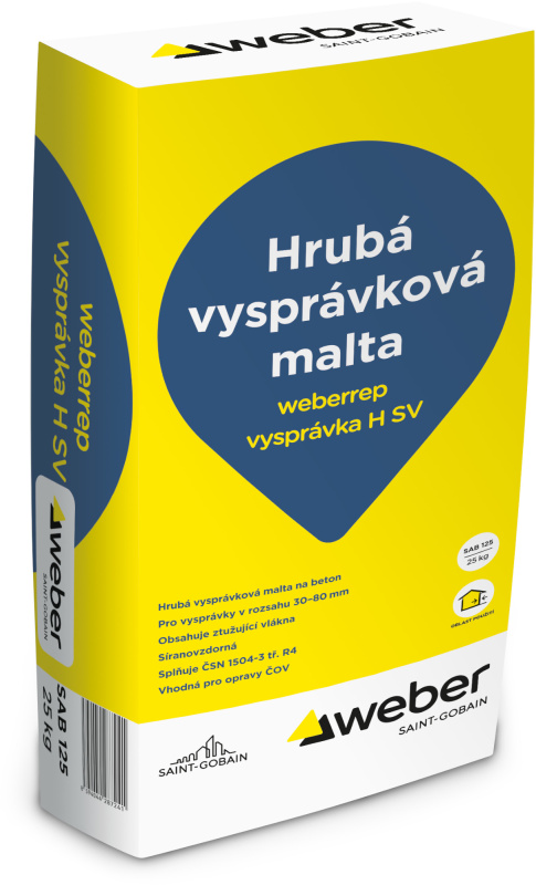 Malta síranovzdorná hrubá weberrep vysprávka H SV 25 kg