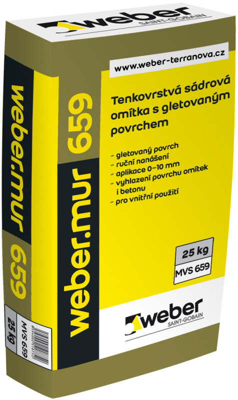 Omítka sádrová webermur 659 25 kg