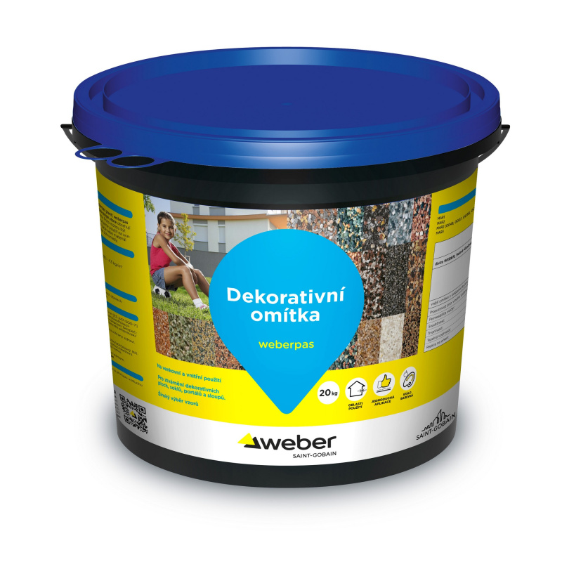 Omítka dekorativní weberpas marmolit jemnozrnný M062 20 kg