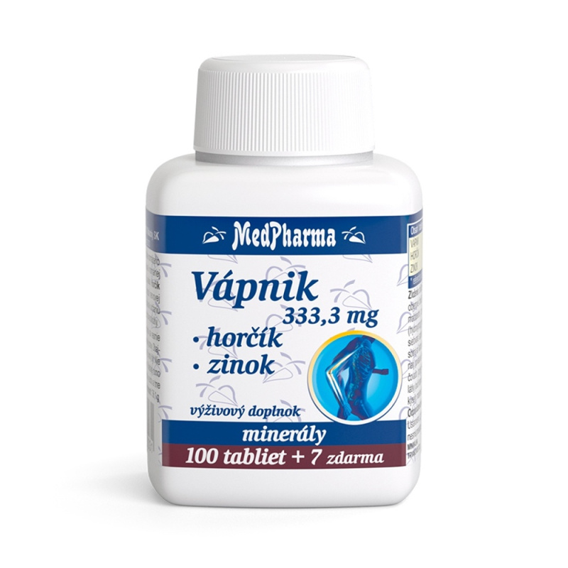 Medpharma Vápník Hořčík Zinek 107 tablet