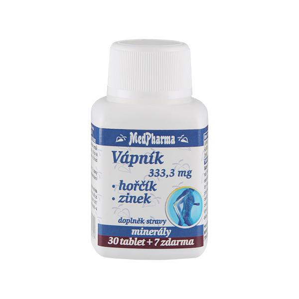 MedPharma Vápník 333,3 mg + hořčík + zinek - 37 tablet