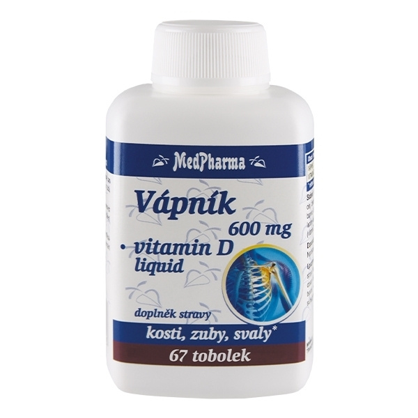 MedPharma Vápník 600 mg + Vitamín D 67 kapslí