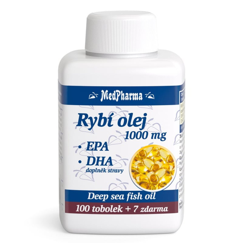 MedPharma Rybí olej 1000mg + EPA + DHA 107 tobolek