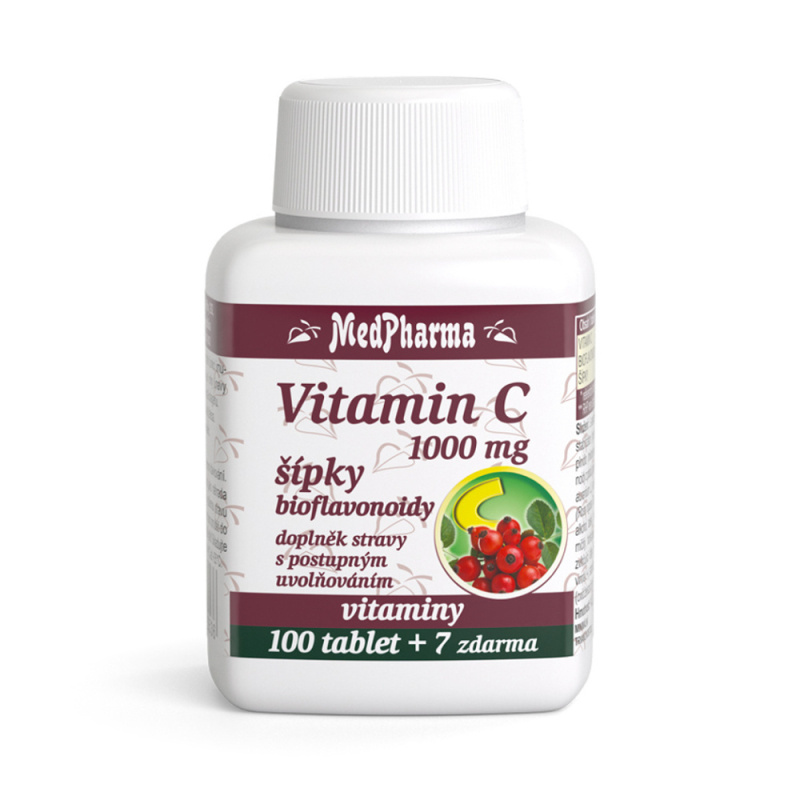 MedPharma Vitamín C 1000 mg s šípky 107 tablet