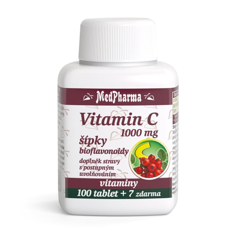 MedPharma Vitamín C 1000 mg s šípky 107 tablet