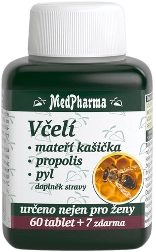 MedPharma Včelí mateří kašička + propolis + pyl, 67 tablet